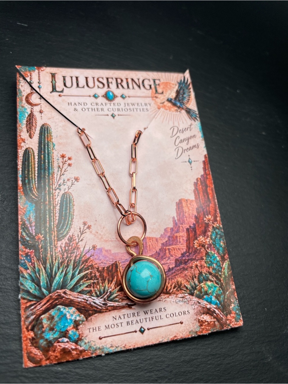 Artisan Turquoise Necklace Copper Paper Clip Chain
Magnetic Clasp - Picture 12 of 13